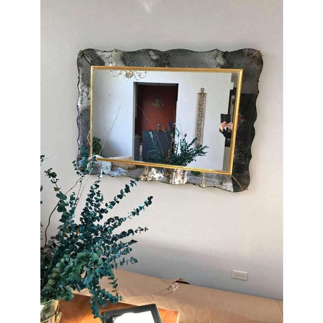Mid-Century Modern Vintage High End Designer 1940s Italian / French Style Mirror by Nurre Company For Sale - Image 3 of 9