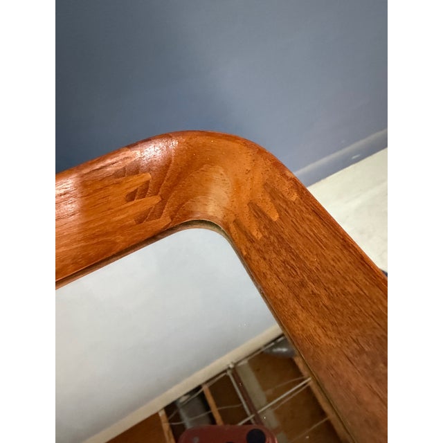 Pedersen & Hansen Teak Wall Mirror in Teak Mid 20th Century For Sale In Philadelphia - Image 6 of 12