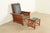 Mission Stickley Mission Oak Arts & Crafts Reclining Morris Lounge Chair With Ottoman For Sale - Image 3 of 17