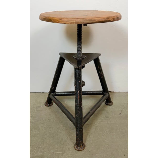1960s Industrial Workshop Swivel Stool, 1960s For Sale - Image 5 of 17