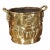 Circa 1900 Polished French Brass Folk Art Wine Cooler or Jardiniere For Sale