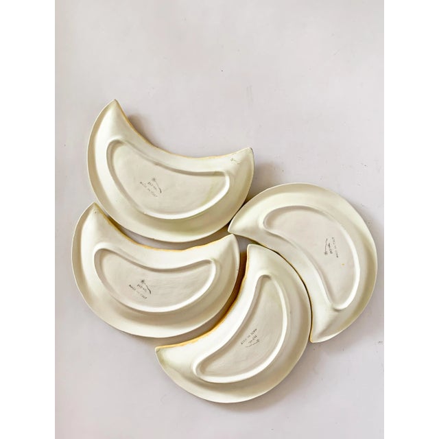 Vintage Italian Ceramic Melon Luncheon Plates, Hand Painted, Set of 4 For Sale - Image 9 of 13