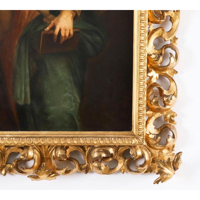 Follower of Raphael, Antique Painting of Madonna & Child, 19th Century, Oil on Canvas For Sale - Image 4 of 14