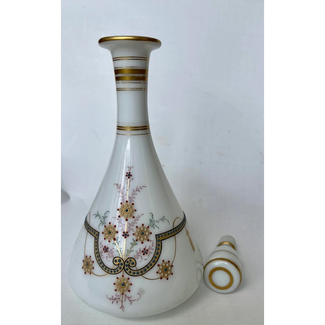 Mid 19th Century French White Opaline Bottle Napoleon III For Sale - Image 9 of 12