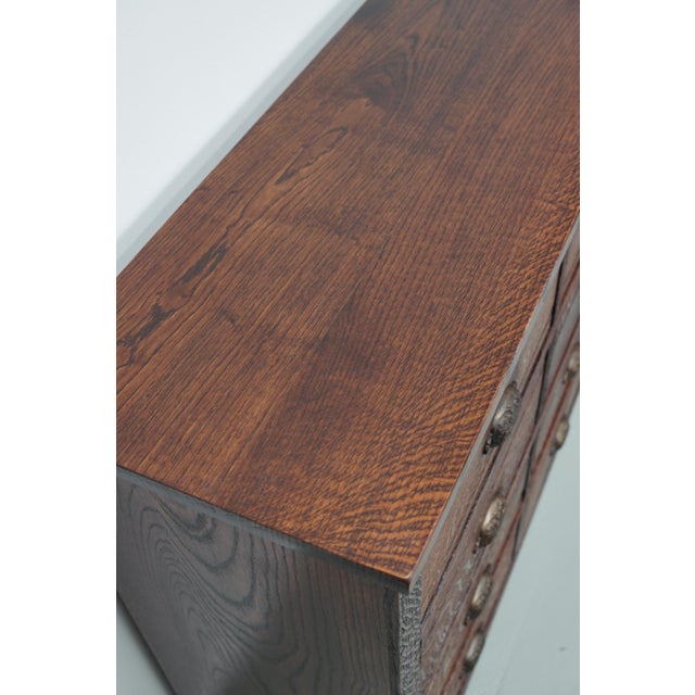 French Oak Hardware Store Apothecary Cabinet, 1920s-1930s For Sale - Image 11 of 16