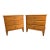 Pair of Mid 20th Century Modern Maple Nightstands by Ethan Allen For Sale