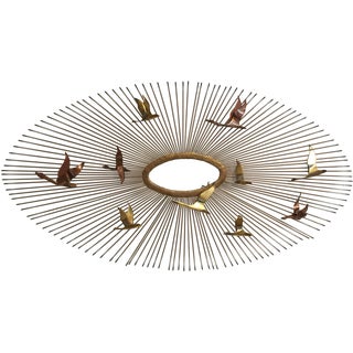 Curtis Jere Style Wall Hanging Sunburst Sculpture For Sale