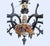 1960s 1960s Italian Capodimonte, Faience-Style Porcelain and Wrought Iron Chandelier For Sale - Image 5 of 11