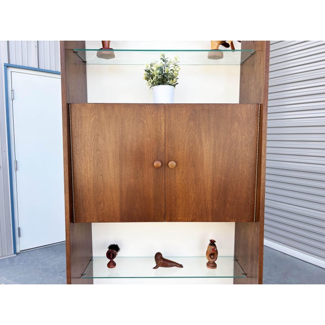 Glenn of California 1960s Mid Century Walnut Cabinet by Kipp Stewart for Glenn of California, Attributed For Sale - Image 4 of 10