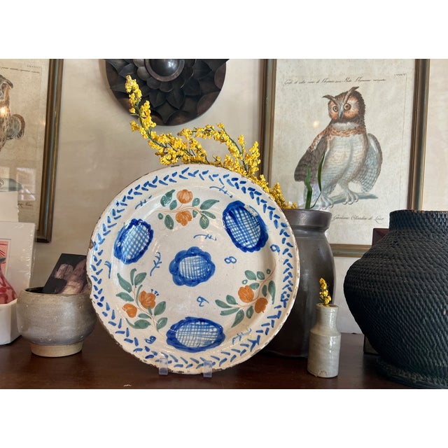 Early 20th Century Antique Spanish Faience Plate Set, Hand Painted, Catalonia, Circa 1900 For Sale - Image 5 of 16