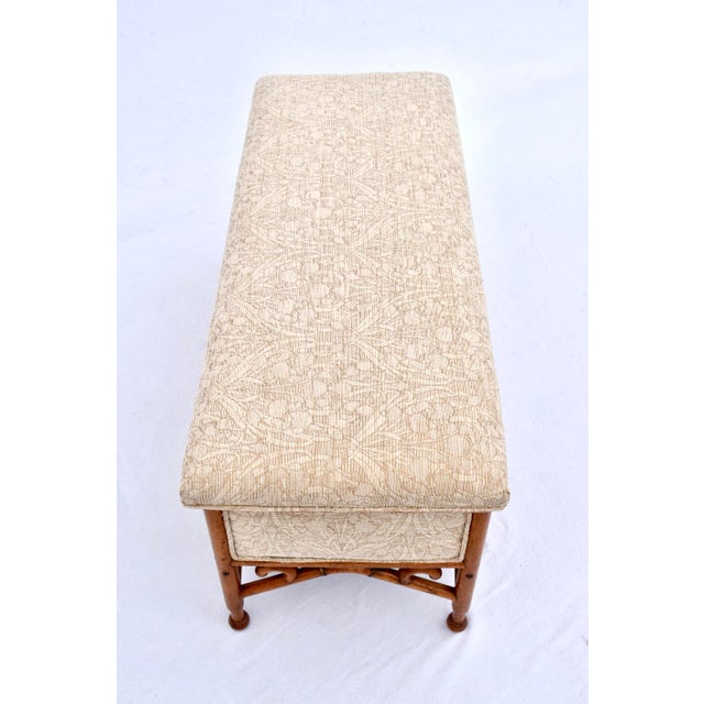 Early 20th Century Upholstered Steam Bent Oak Arts and Crafts Bench For Sale In Philadelphia - Image 6 of 9