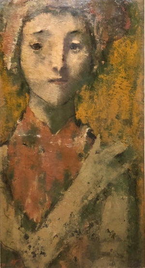 David Aronson, Modernist Encaustic Painting Portrait Boston Expressionist