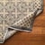1950s Vintage Turkish Rug: Beige & Dark Brown Geometric Wool Rug | 4'x7' For Sale - Image 5 of 7