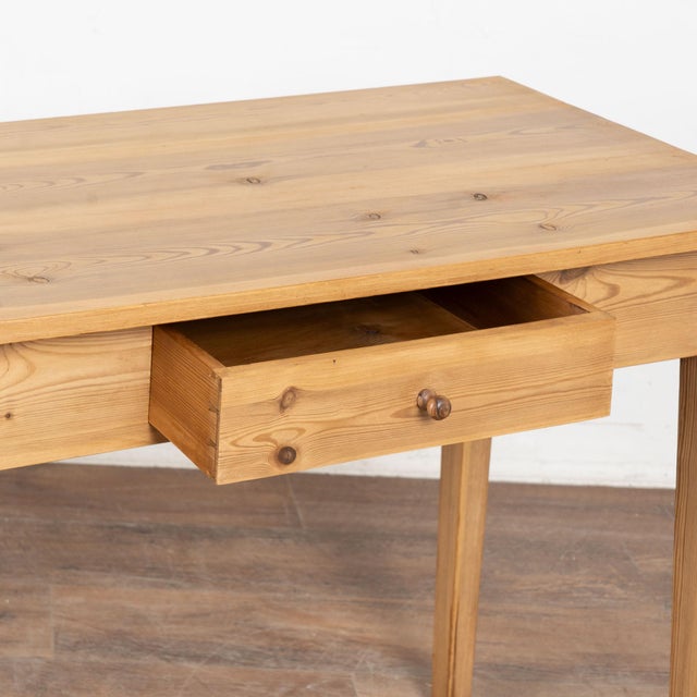 Wood 19th Century Swedish Pine Side Table With Drawer For Sale - Image 7 of 11