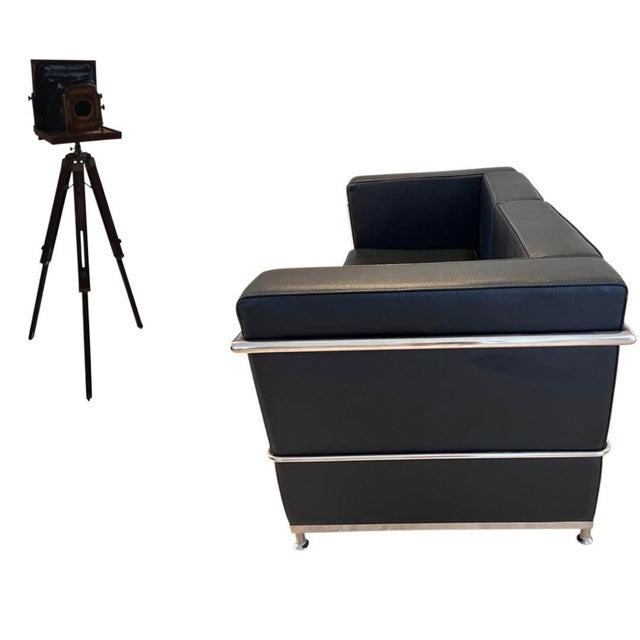 Premium MCM sophisticated reproduction of the LC2 Petit Modele Two-Seat Loveseat. NOTE: All accent chairs are listed and...
