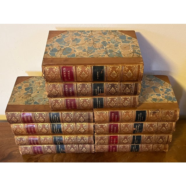 19th Century Antique 19th Century Leather Bindings - Books by Sir Edward Bulwer Lytton - 11 Volumes For Sale - Image 5 of 11
