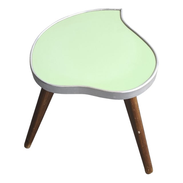 Plant Stand with Curved Green Top, 1950s For Sale