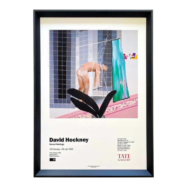 David Hockney Vintage 1992 Lithograph Print Framed Pop Art