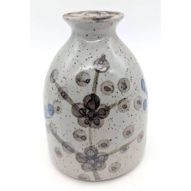 Contemporary 1980s Japanese Glazed Stoneware Bud Vase For Sale - Image 3 of 9