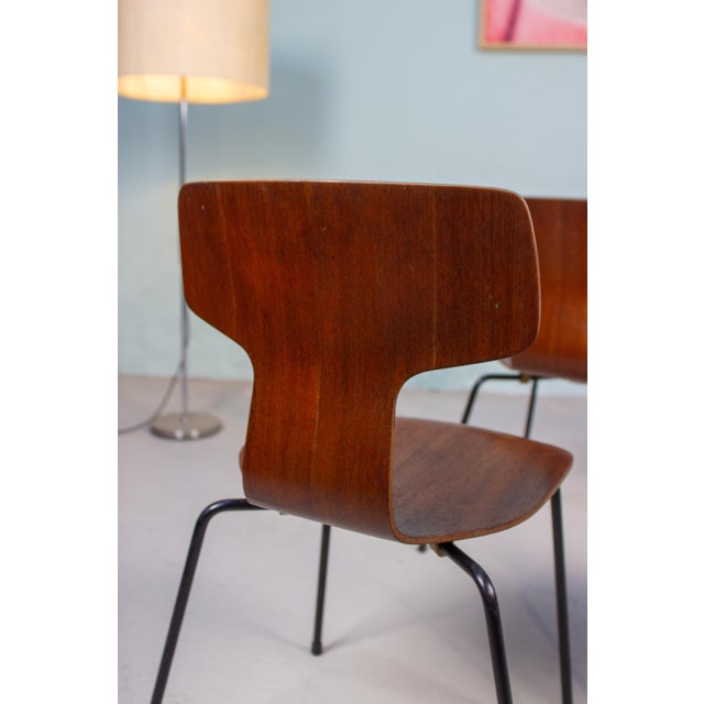 1960s Vintage 3103 Hammer Chairs by Arne Jacobsen for Fritz Hansen, 1960s, Set of 4 For Sale - Image 5 of 18