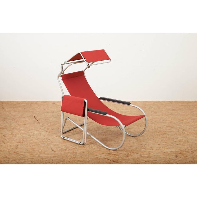 Set of Lido–Liege Chair and Ottoman from Battista and Gino Giudici, 1935 For Sale - Image 3 of 15