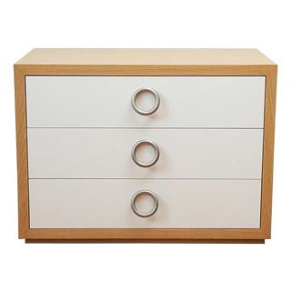 Chelsea Bedside Table, Light Cerused Oak For Sale
