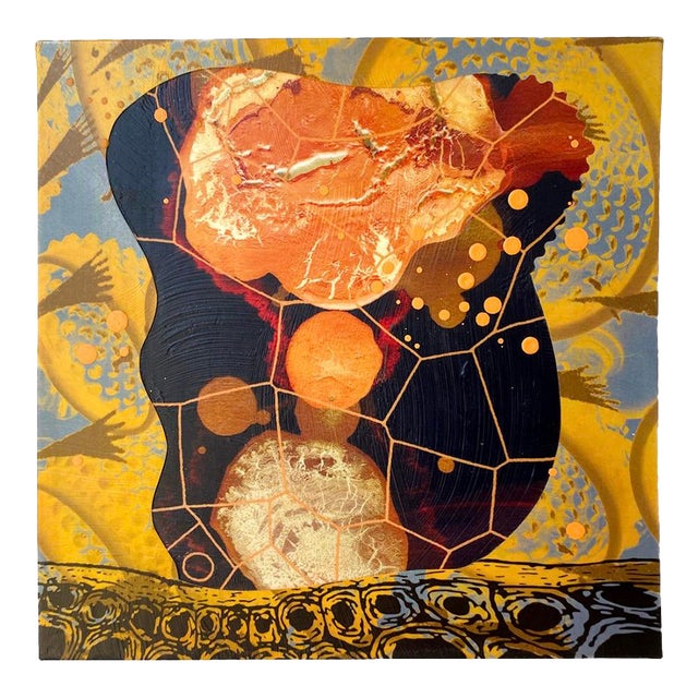 "Stand Up Black" by Michael DesRosiers Abstract Mixed Media on MDF Panel (2025) For Sale