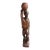 Hand Carved African Tribal Wooden Man With Drum on Head For Sale
