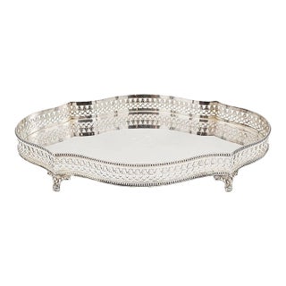 Shaped Galley Tray, Silver Plate, England Circa 1950 For Sale
