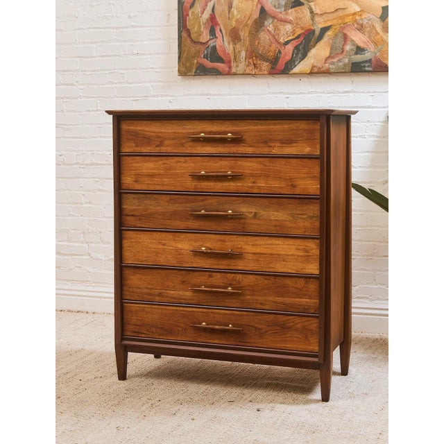 Mid 20th Century Attributed to Henredon Six Drawer Vintage Dresser For Sale - Image 4 of 12