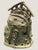 Metal Vintage African Benin Edo Style Cast Brass Bronze Ceremonial Head Sculpture 7.5" For Sale - Image 7 of 15