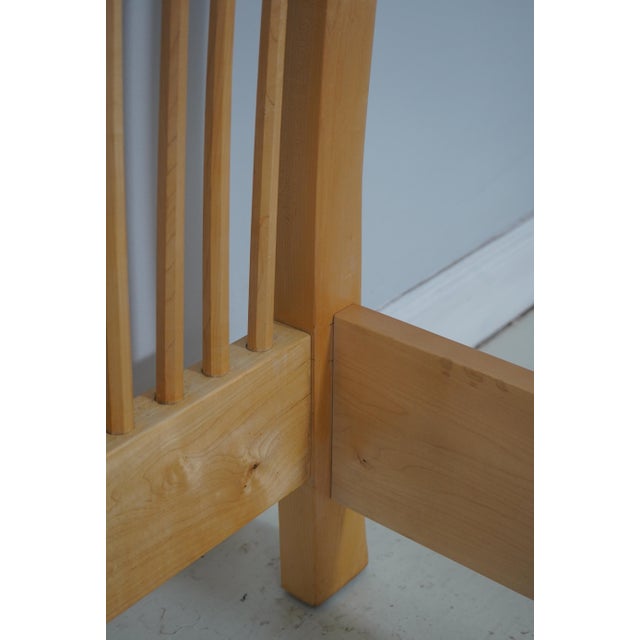 Brown Studio Crafted Made King Size Maple Spindle Bed For Sale - Image 8 of 12