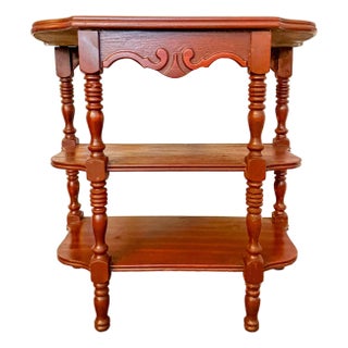19th Century French 3 Tiered Wooden Etagere. For Sale