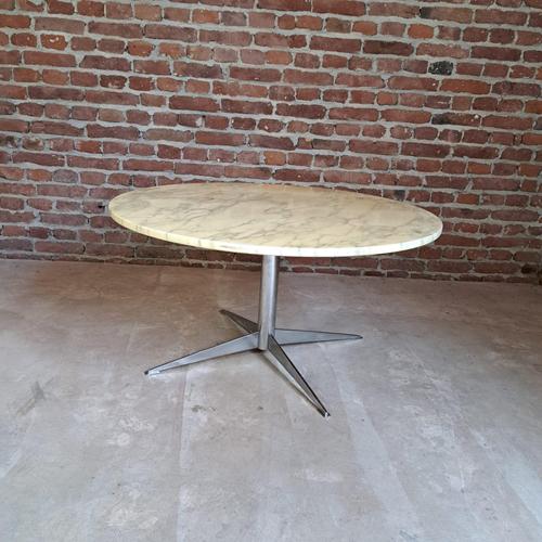Carrara Marble Coffee Table in the style of Ray and Charles Eames, 1970s For Sale - Image 3 of 6