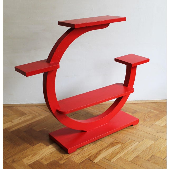 Red Modern Flower Stand, 1940s For Sale - Image 4 of 15