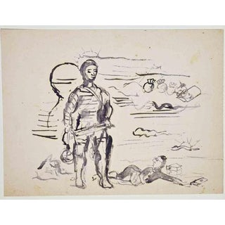 Leo Longanesi, Composition, 20th Century, Watercolor on Paper For Sale