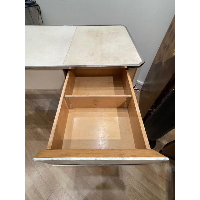Art Deco Parchment Covered Desk from Primavera, France, 1930s For Sale - Image 13 of 15