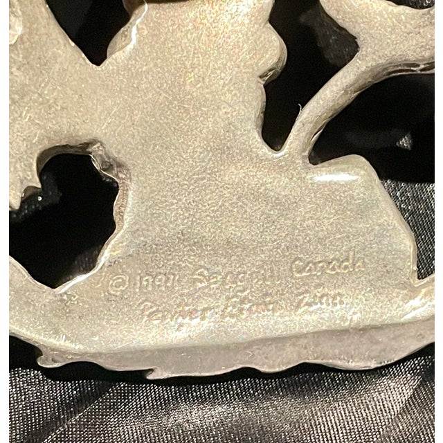 Pewter and Lucite Grapevine Candlesticks- a Pair For Sale In Philadelphia - Image 6 of 7