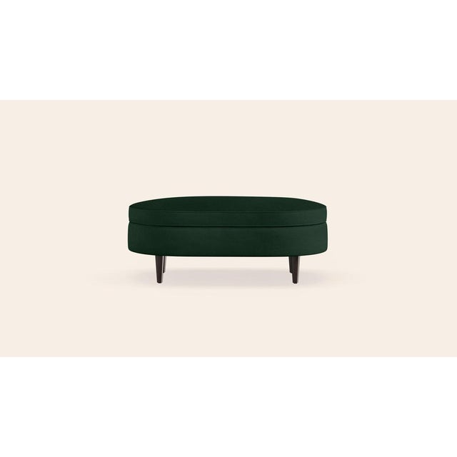 Olive Carlotta Ottoman by Ceraudo For Sale - Image 5 of 7
