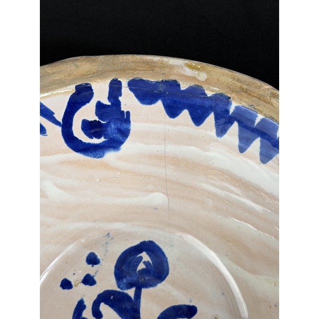 Blue antique Granada Blue Majolica Bowl, 1800s For Sale - Image 8 of 11