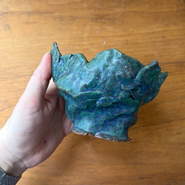 Ceramic Hand Built Ceramic Cabbage Flower For Sale - Image 7 of 7