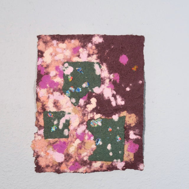 Artist: Casey R. Klein Medium: Handmade paper pulp, pigment, mixed fiber inclusions Type: Original mixed media artwork...