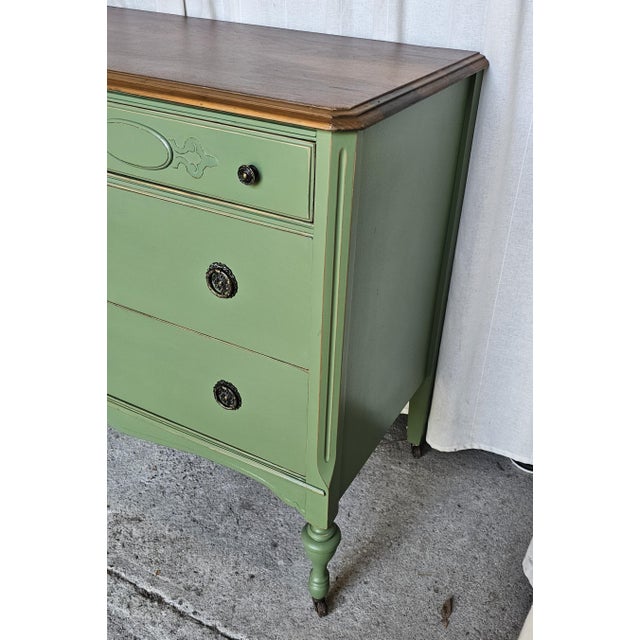 Vintage Green Dresser, 1930, Boho, Eclectic Style For Sale In Los Angeles - Image 6 of 11