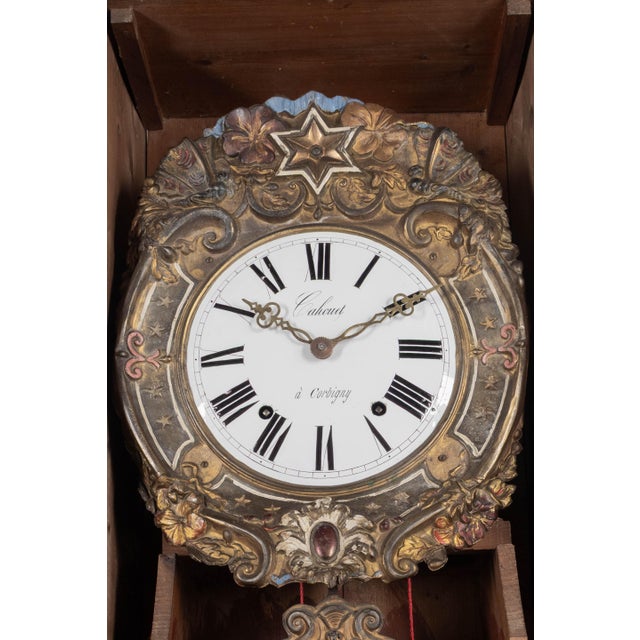 Wood 19th Century French Comtoise or Grandfather Clock For Sale - Image 7 of 15