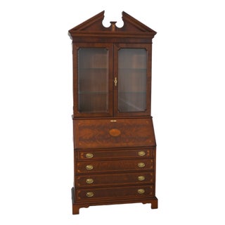 Hekman Flame Mahogany Secretary Desk For Sale