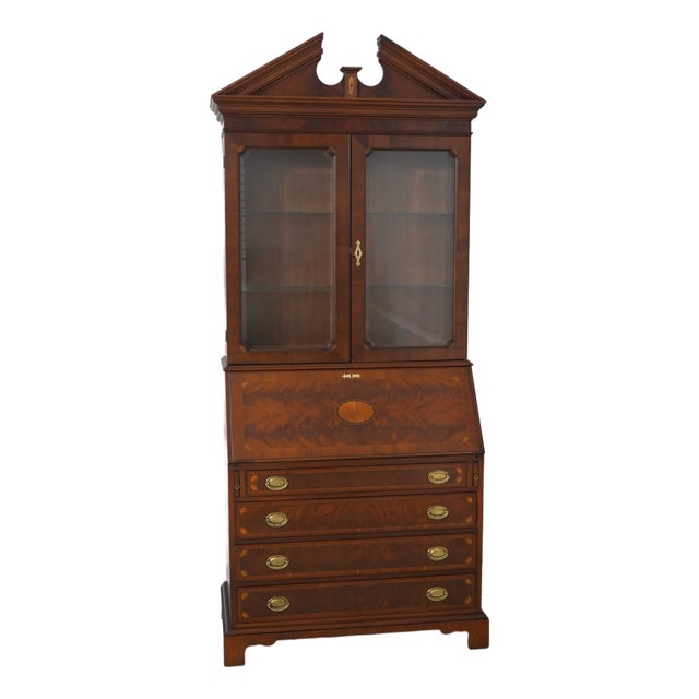 Hekman Flame Mahogany Secretary Desk For Sale