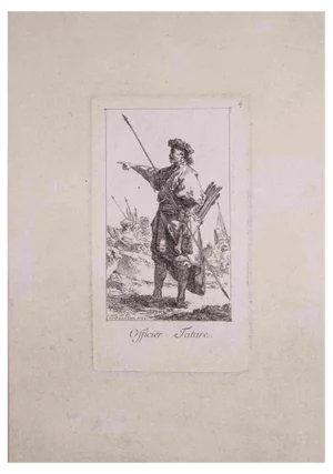 Jean Baptiste Le Prince, Officier Tartare, Original Etching, 1765