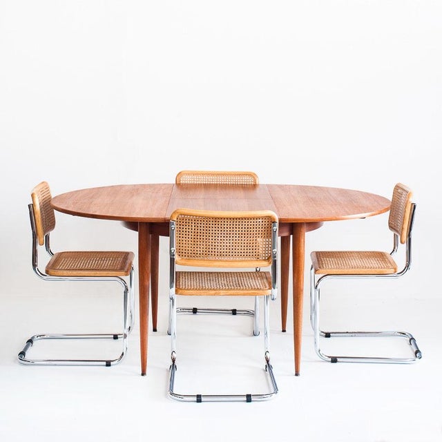 Mid-Century Modern Scandinavian Table with Extension in Teak Wood, France, 1960s For Sale - Image 3 of 15
