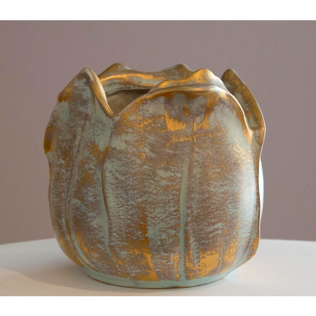 Mid 20th Century Stangl Mid Century Pottery Flower Shape Vase For Sale - Image 5 of 7