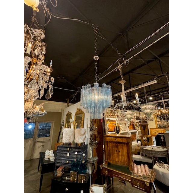 Modern Modern Blue "Trochi" Style Murano Chandelier For Sale - Image 3 of 6